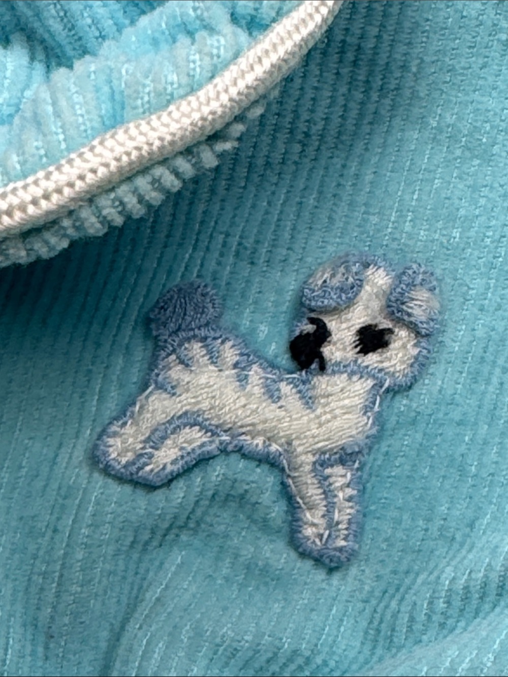 Vintage Mineto Corduroy Jumper One Piece Baby Blue Zip Up 6-9 Months - Picture 3 of 13